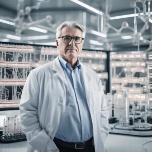 Etherna Chief Business Officer in a biotech lab
