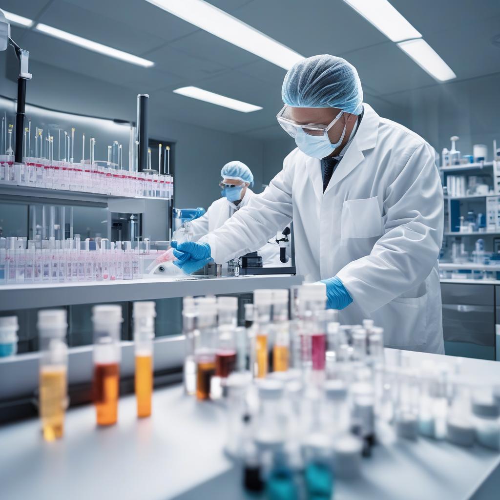 Scientists in lab working on mRNA lipid nanoparticle formulations