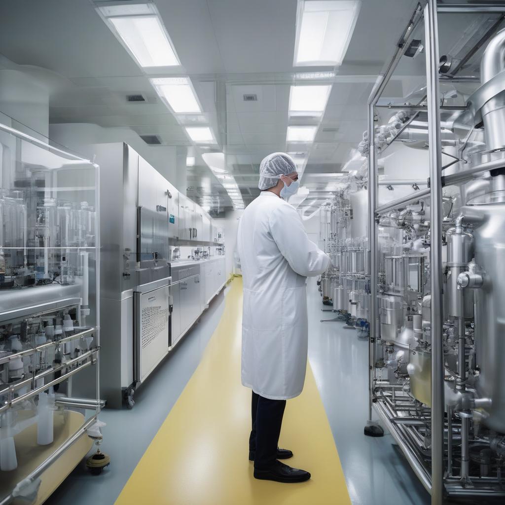 Dr Christian Wojczewski in biopharma facility
