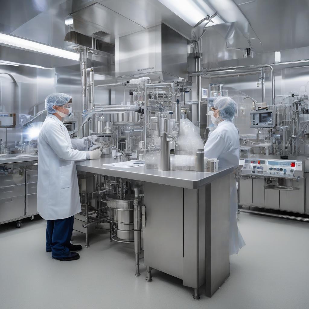 CDMO laboratory with scientists and bioreactors