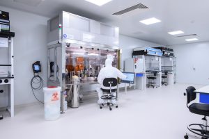 Asia CDMO News showing a wide panoramic view of modern pharmaceutical and biopharmaceutical CDMO manufacturing facilities across Asia.