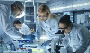 Viral clearance studies at biologics CDMOs showing scientists performing laboratory testing to ensure product safety.